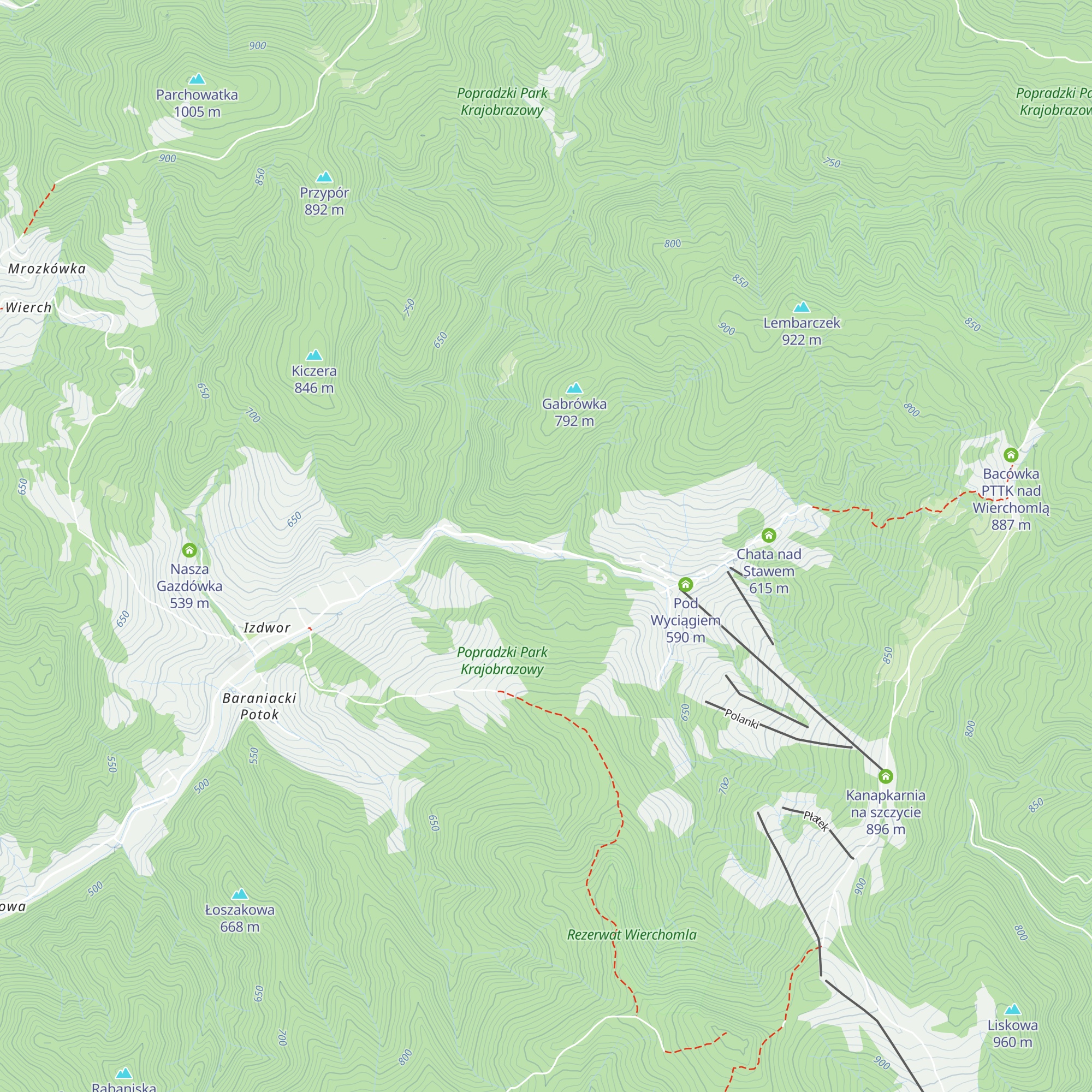 HOTEL WIERCHOMLA SKI & SPA RESORT map