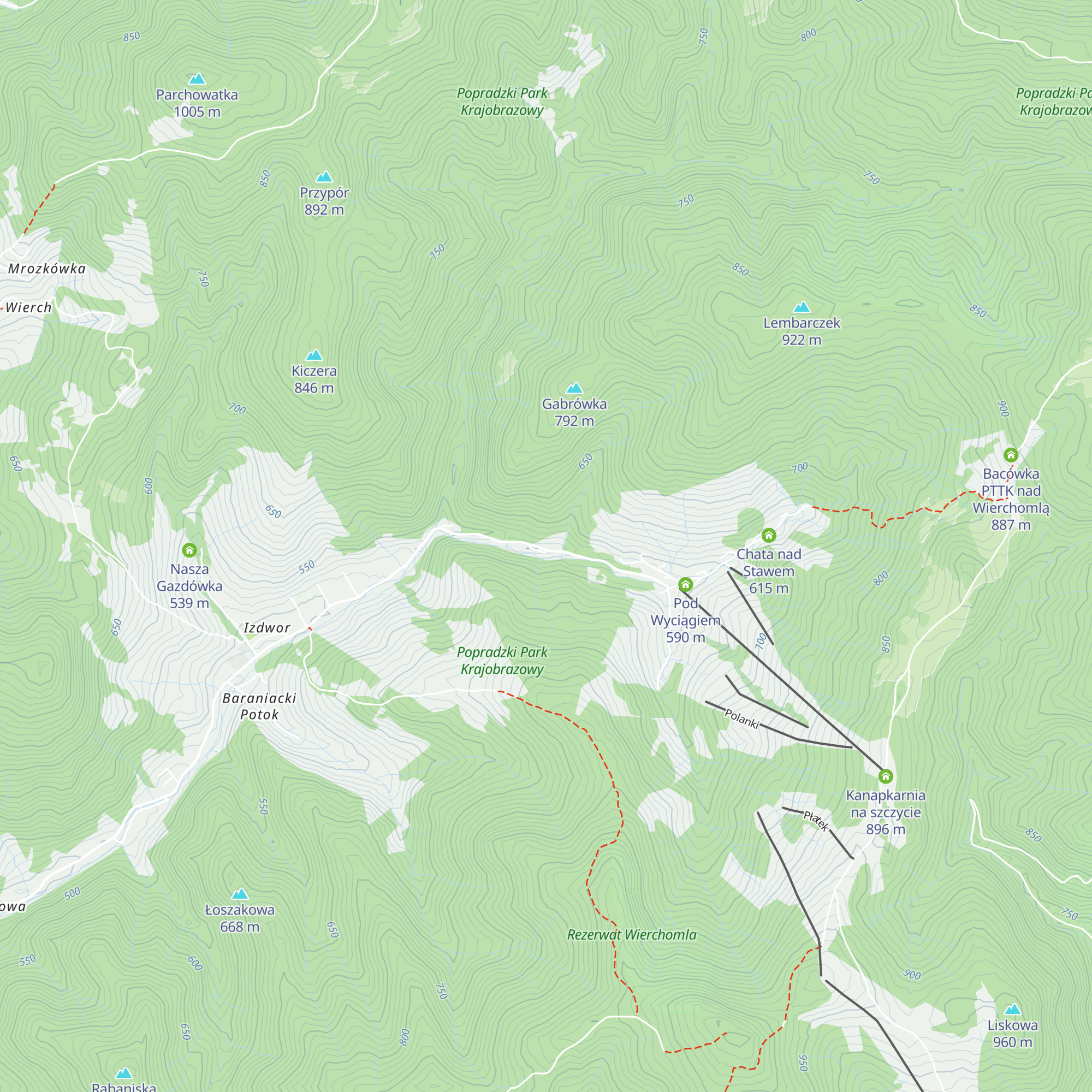 HOTEL WIERCHOMLA SKI & SPA RESORT map