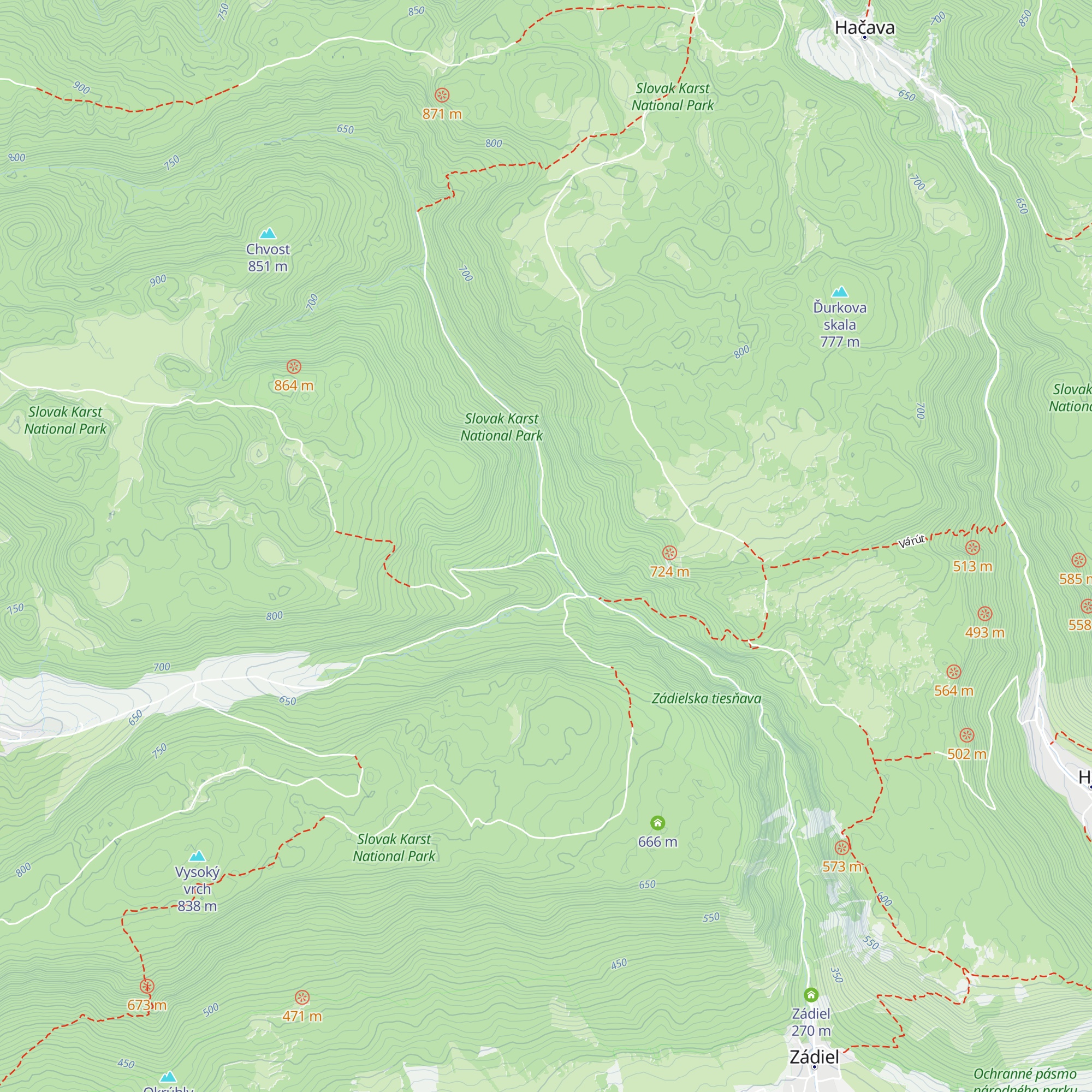 Zádielska chata map