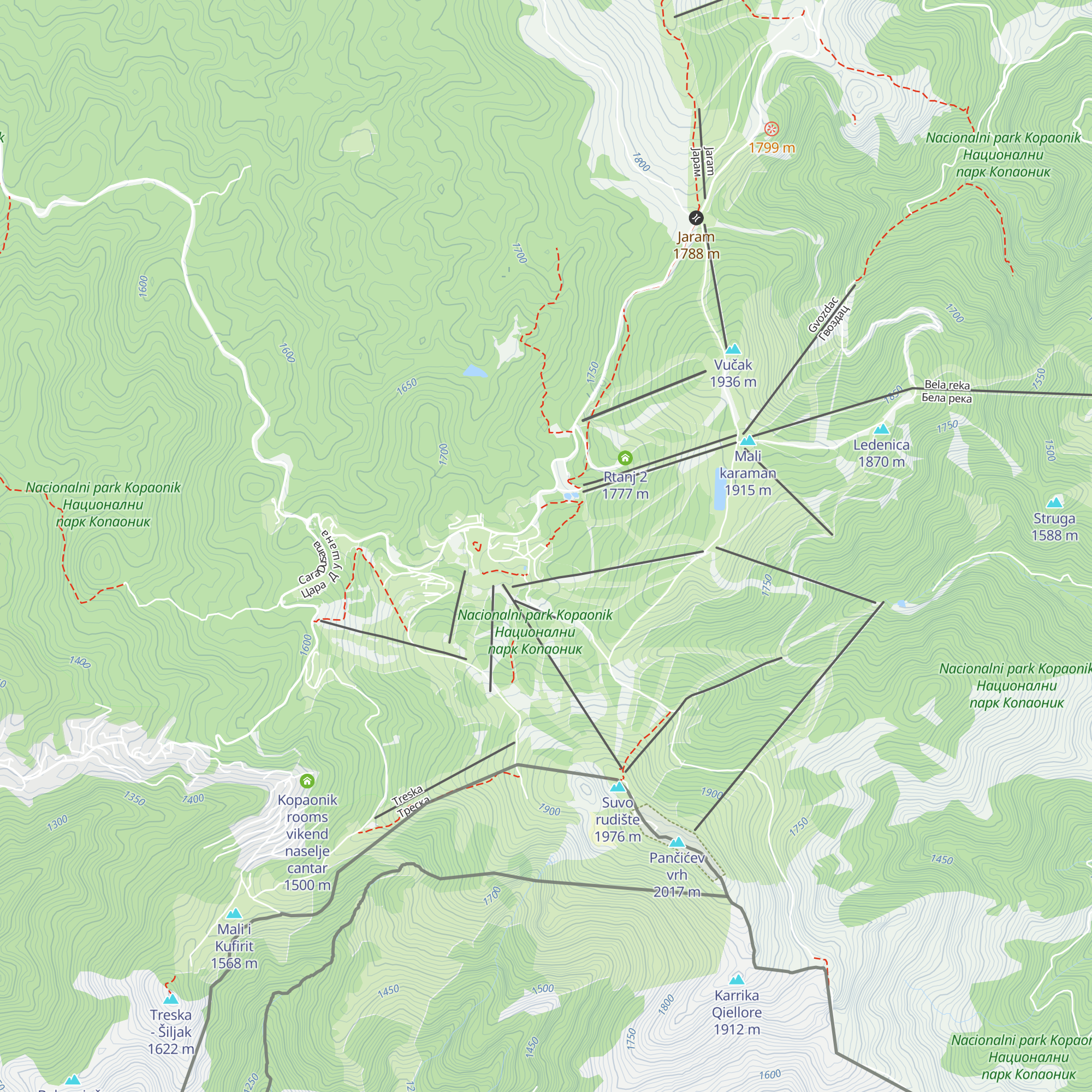 Avala map