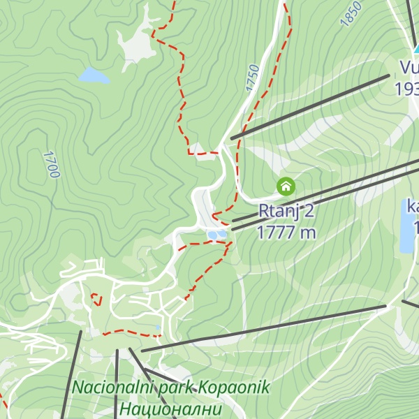 Map of Planinarski dom „Kopaonik”