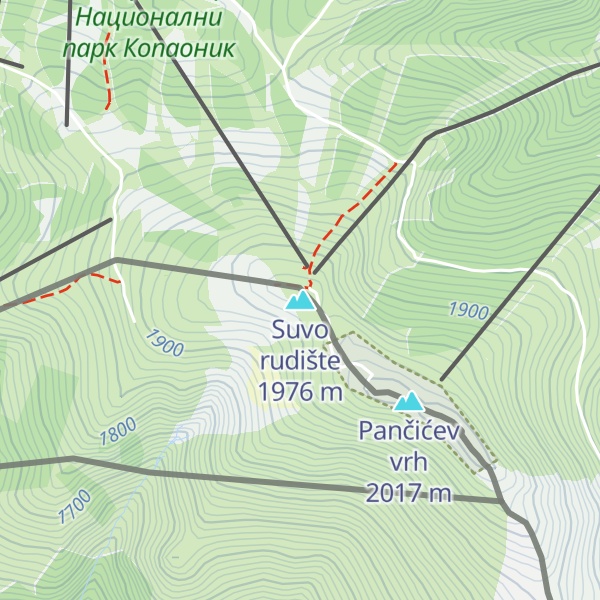 Map of Suvo rudište