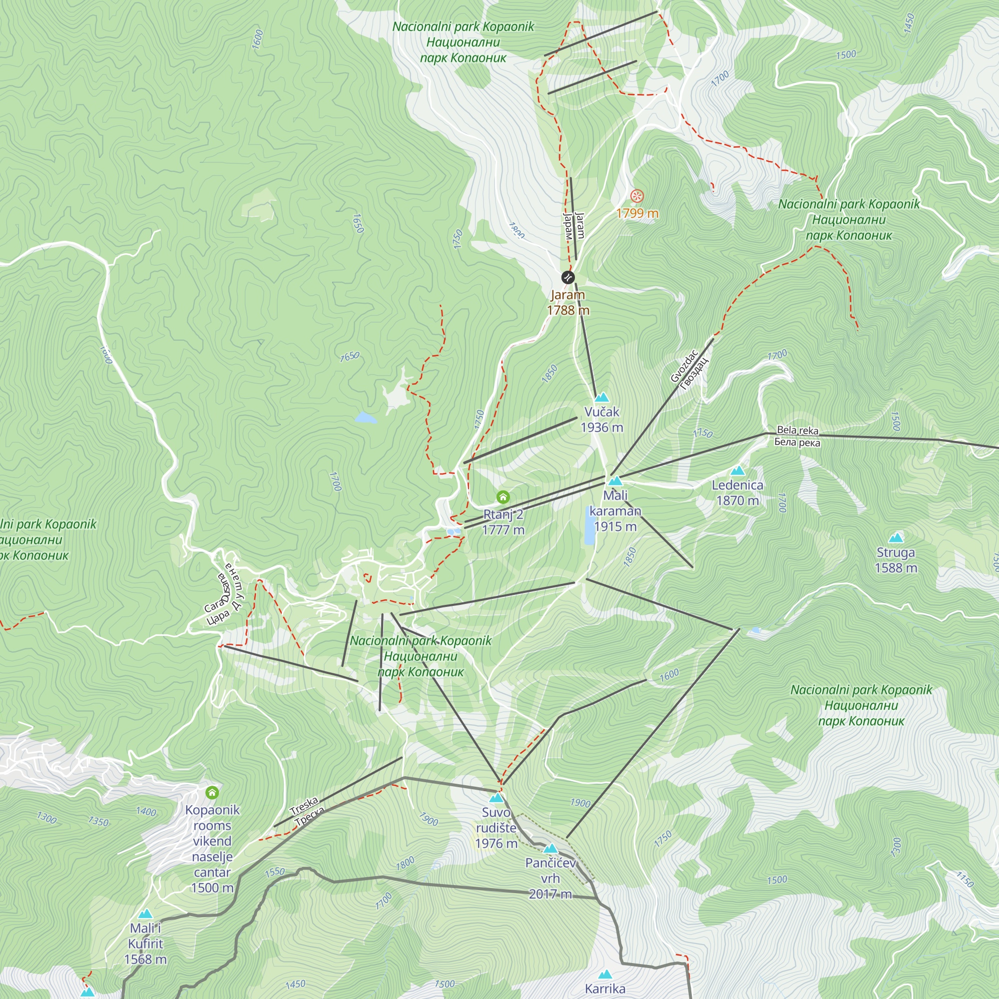 Planinarski dom „Rtanj” map