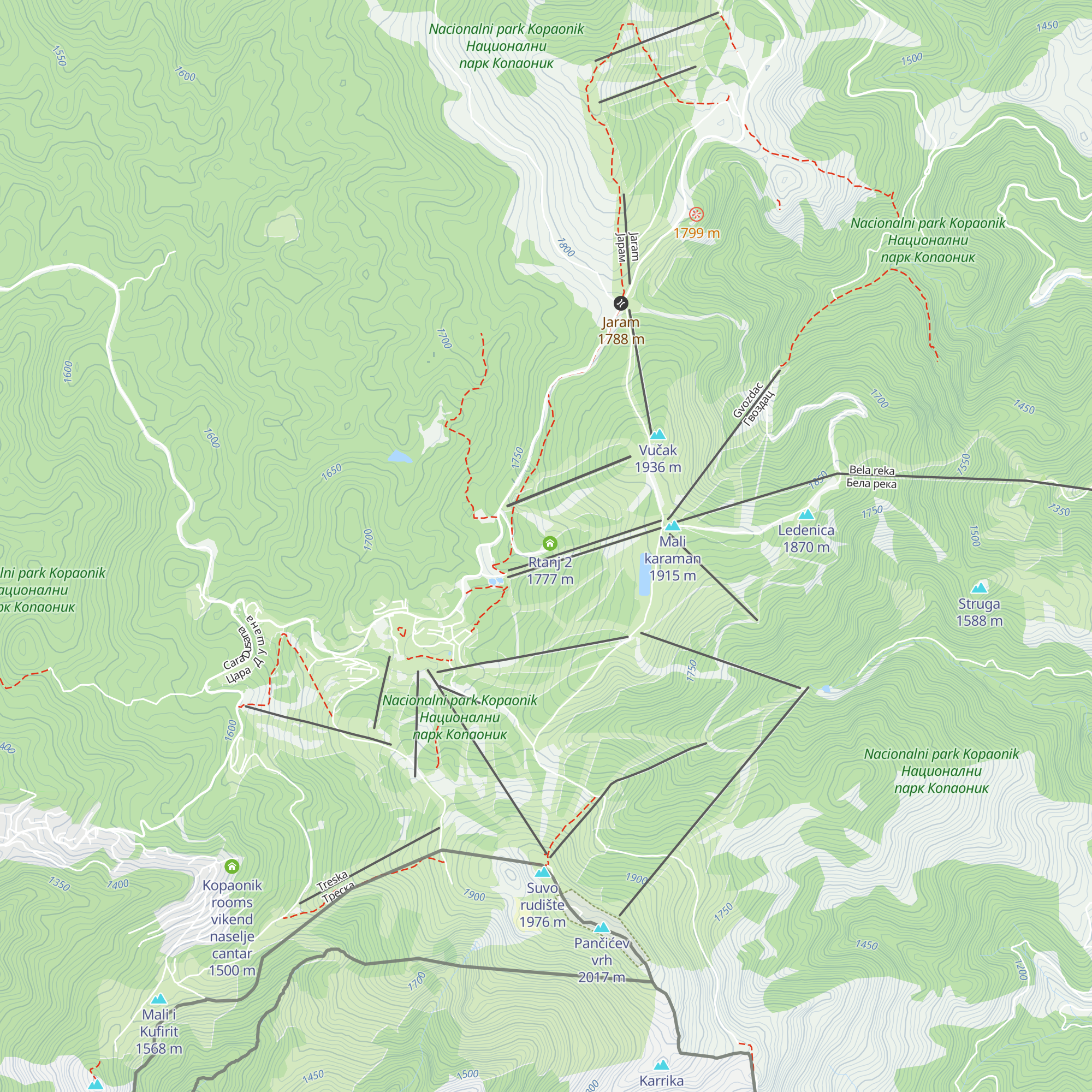 Planinarski dom „Rtanj” map