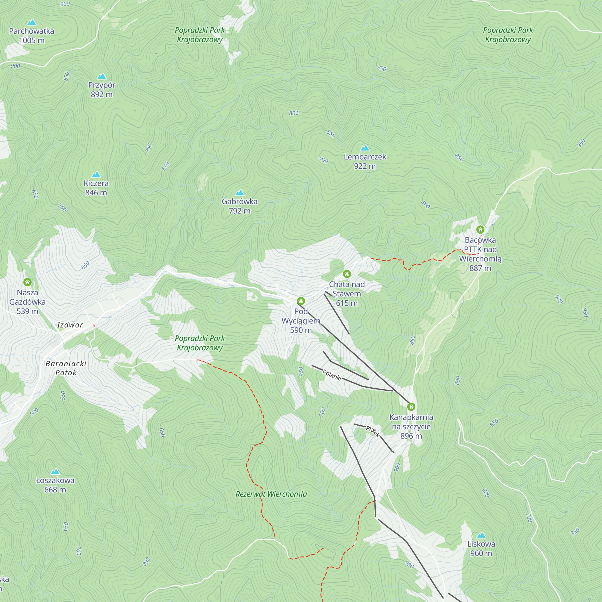 Pod Wyciągiem map