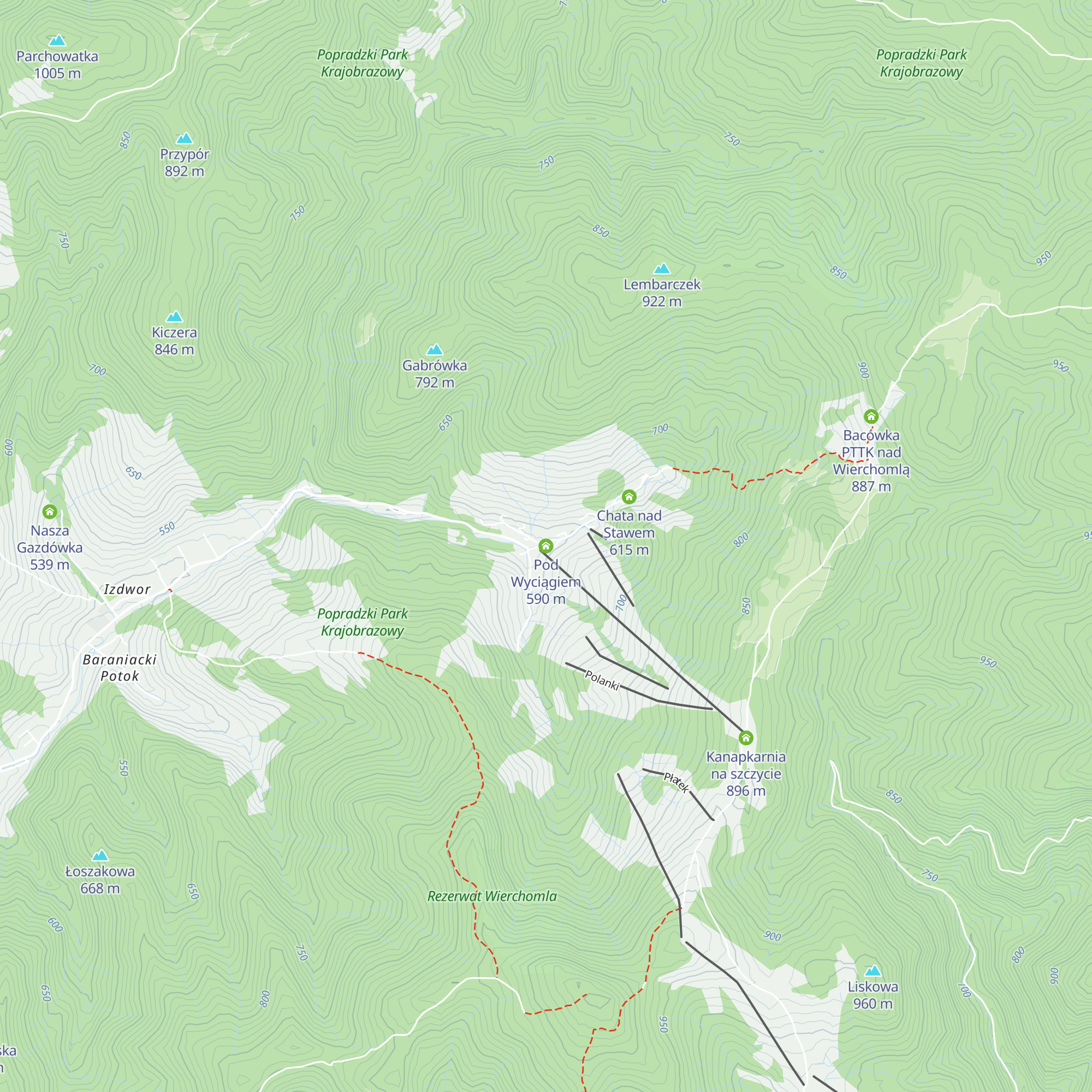 Pod Wyciągiem map