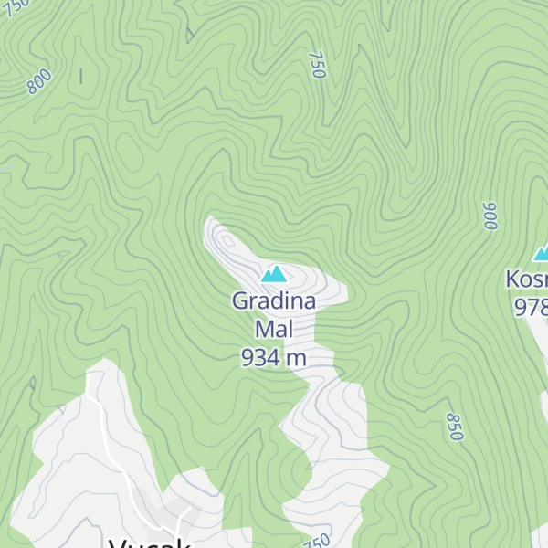 Map of Gradina Mal