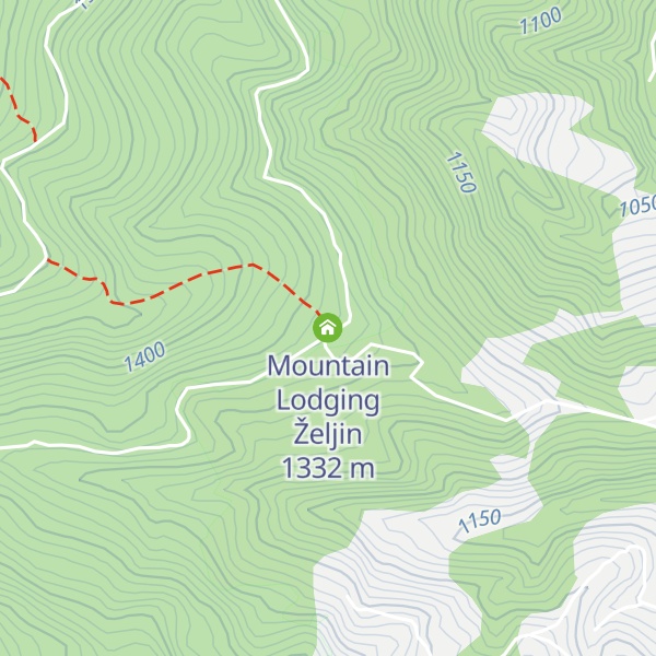 Map of Mountain Lodging Željin
