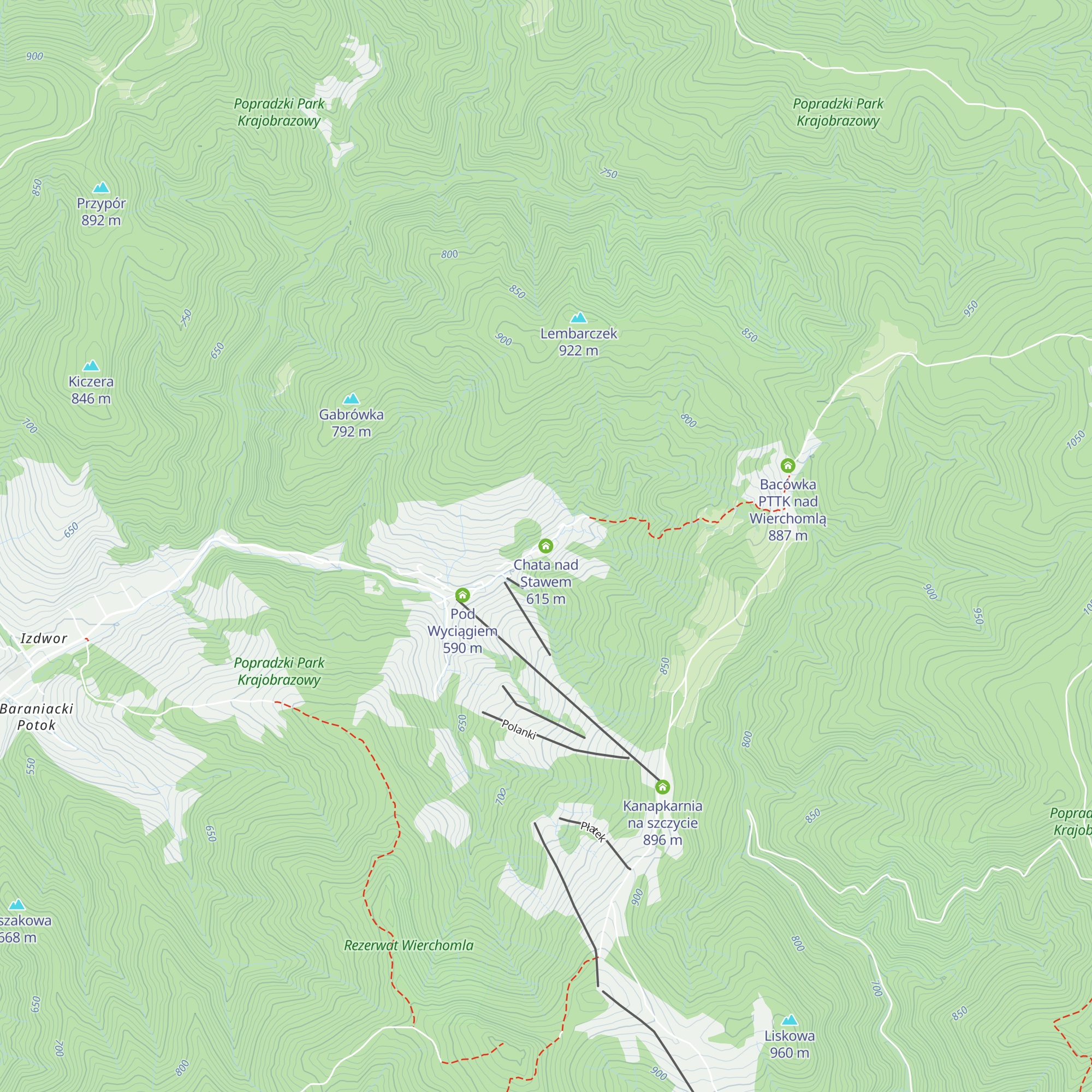 Chata nad Stawem map