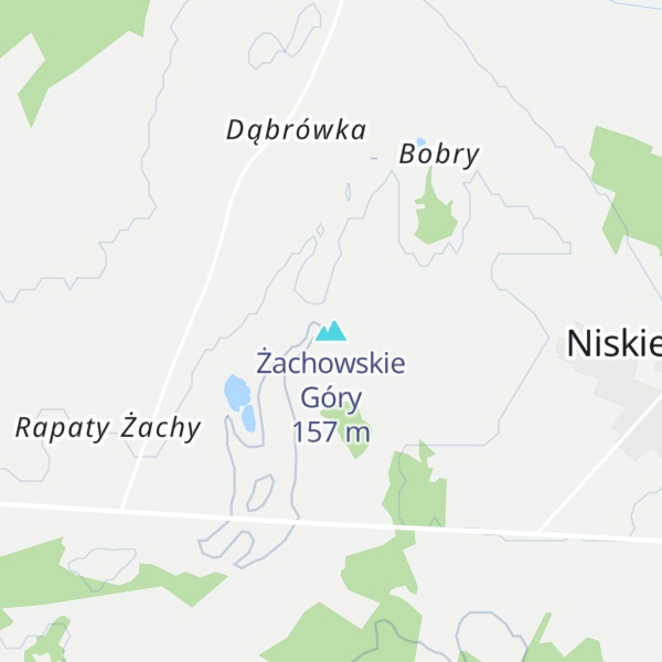 Map of Żachowskie Góry