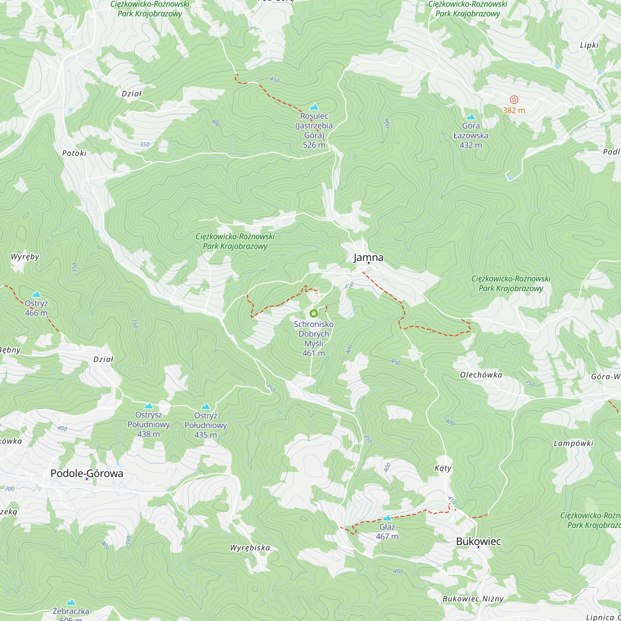 Chatka Włóczykija map