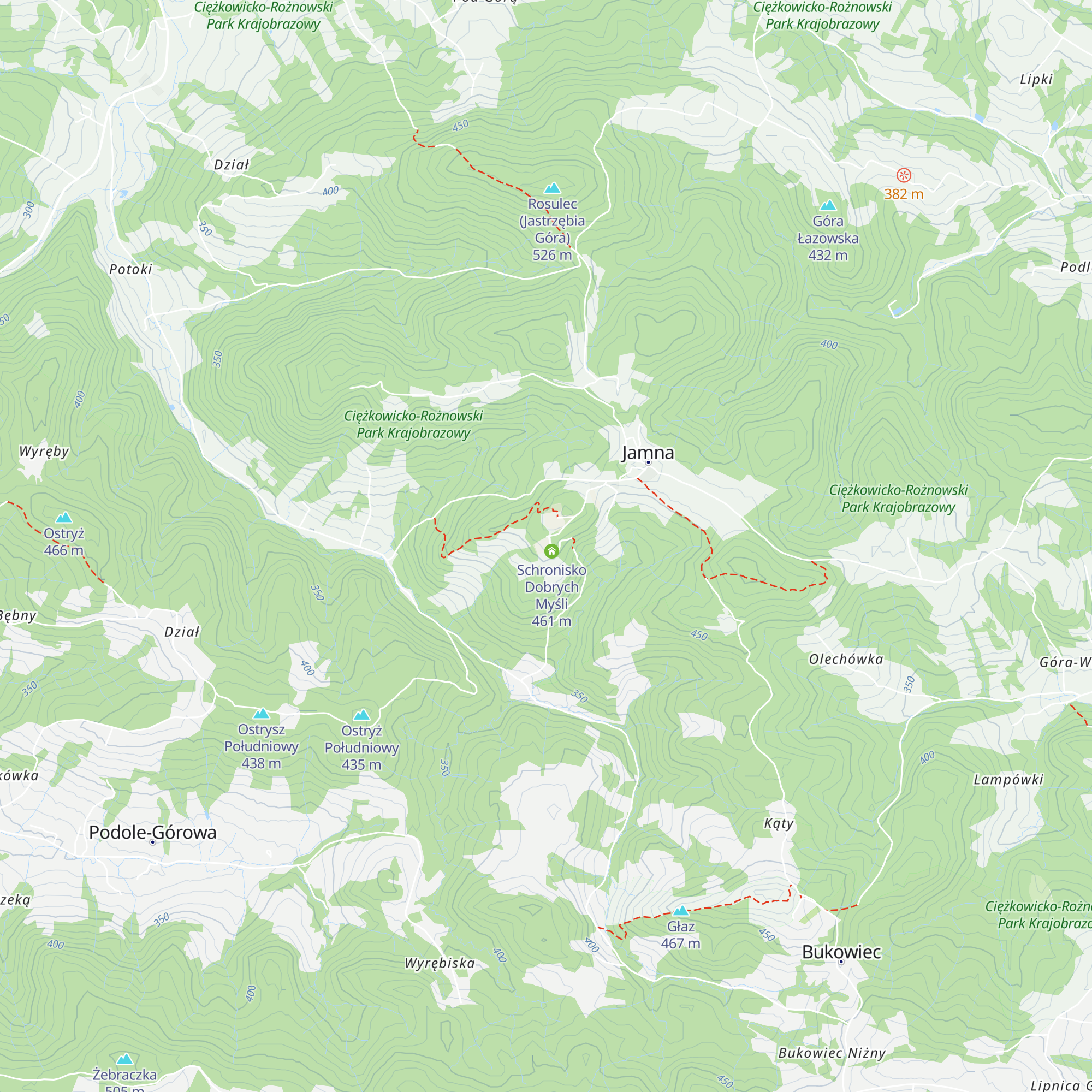 Chatka Włóczykija map
