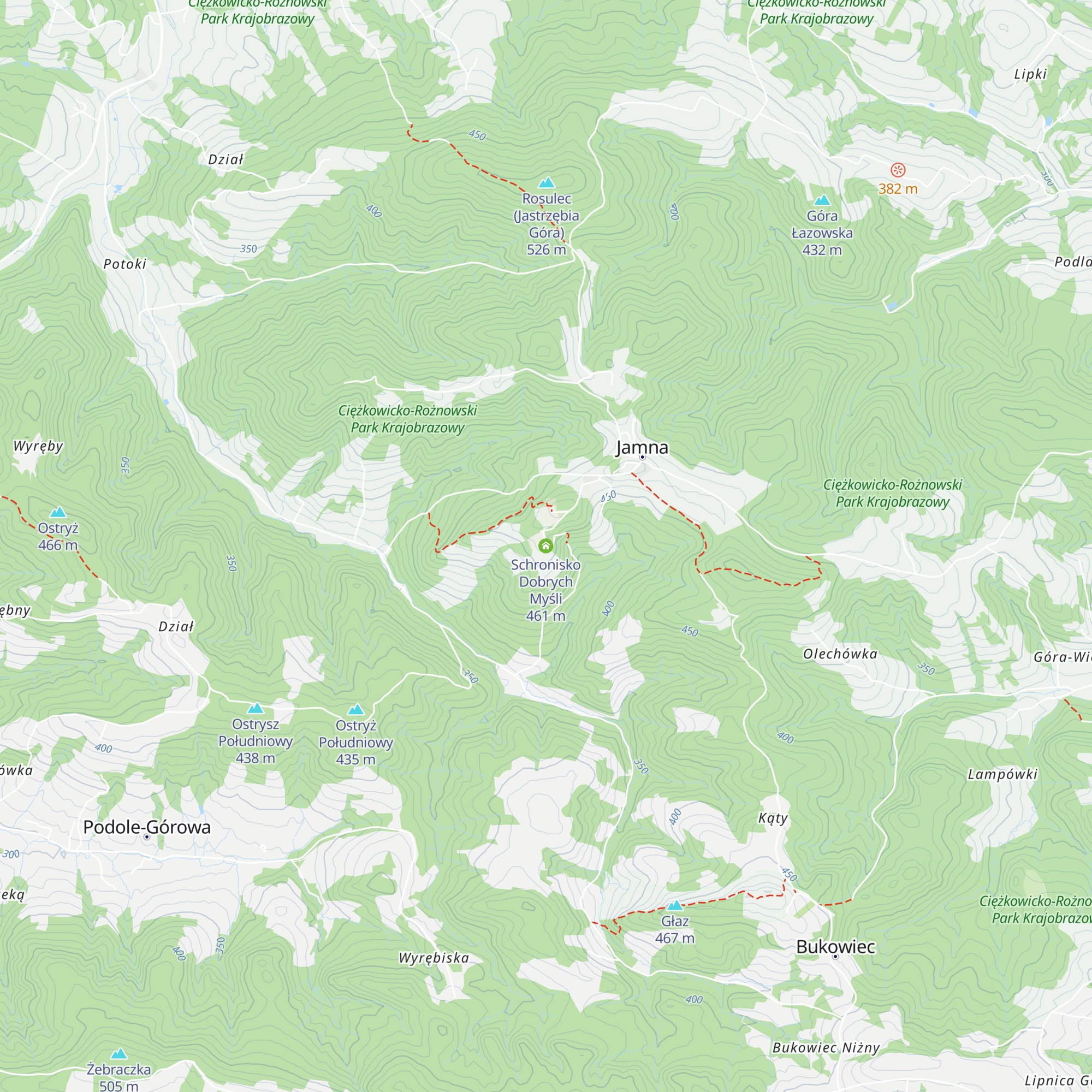 Schronisko Dobrych Myśli map