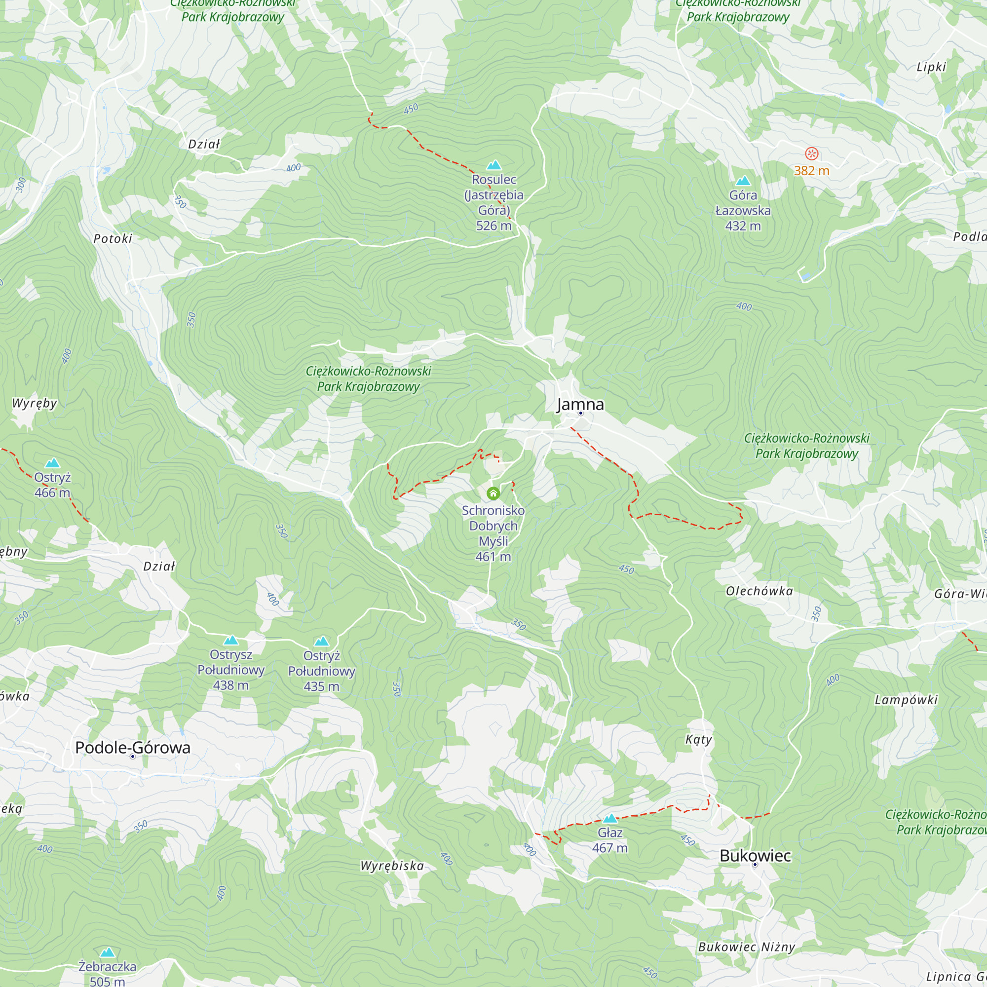 Schronisko Dobrych Myśli map