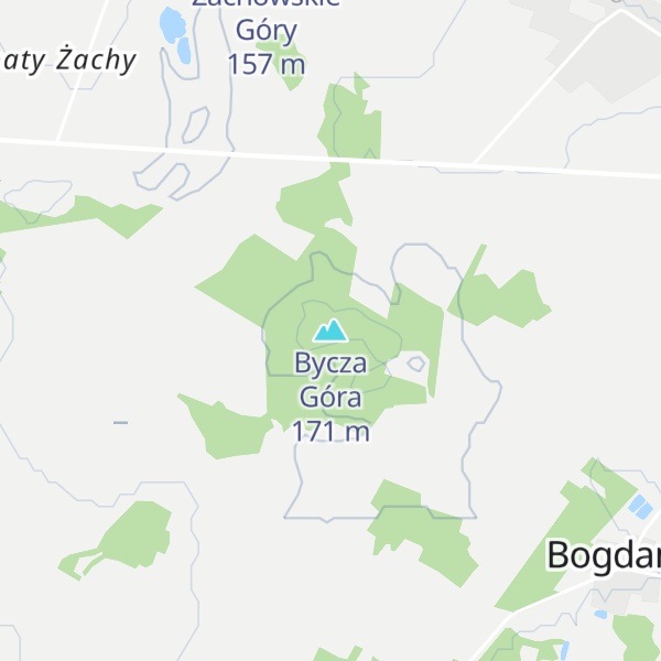 Map of Bycza Góra