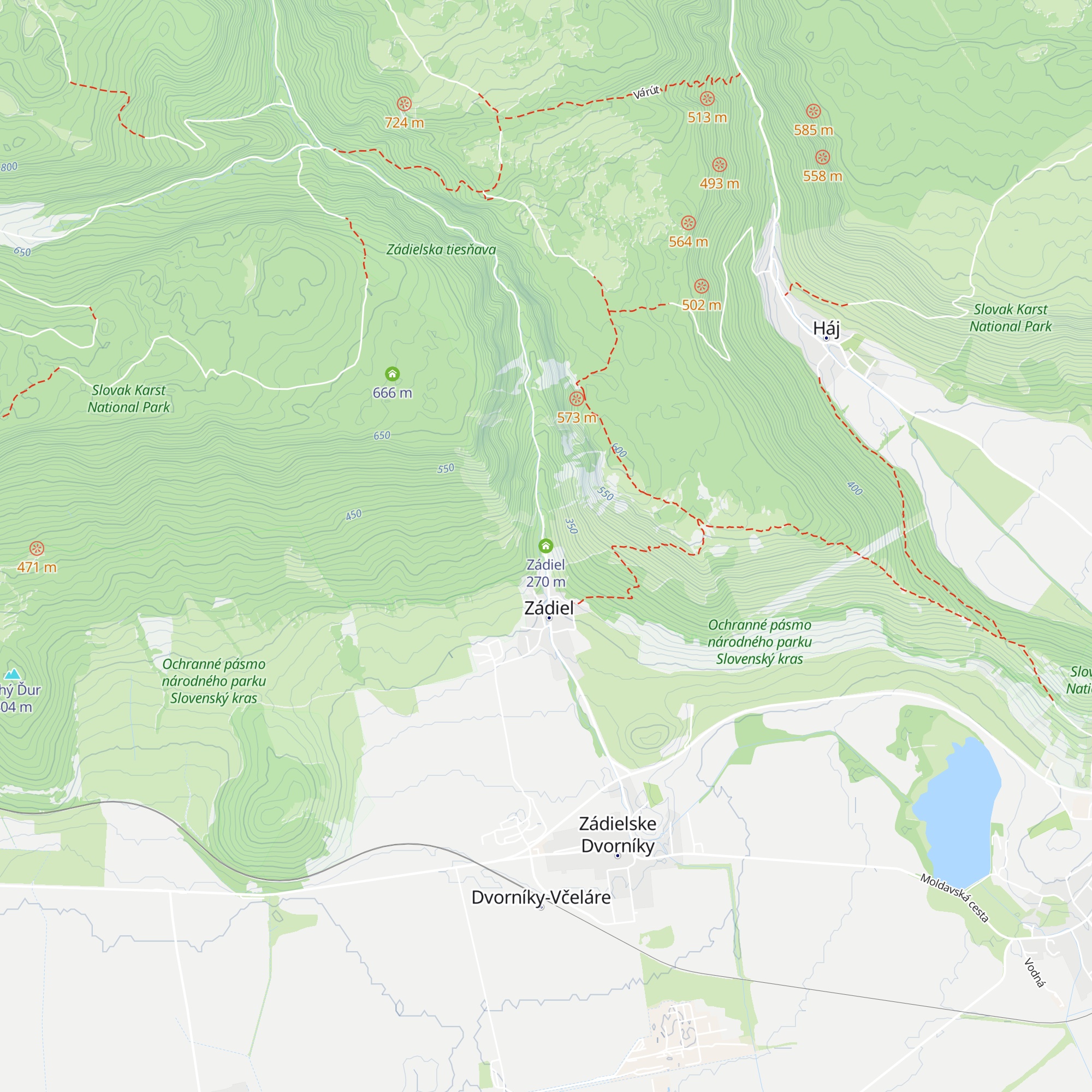 Zádiel map