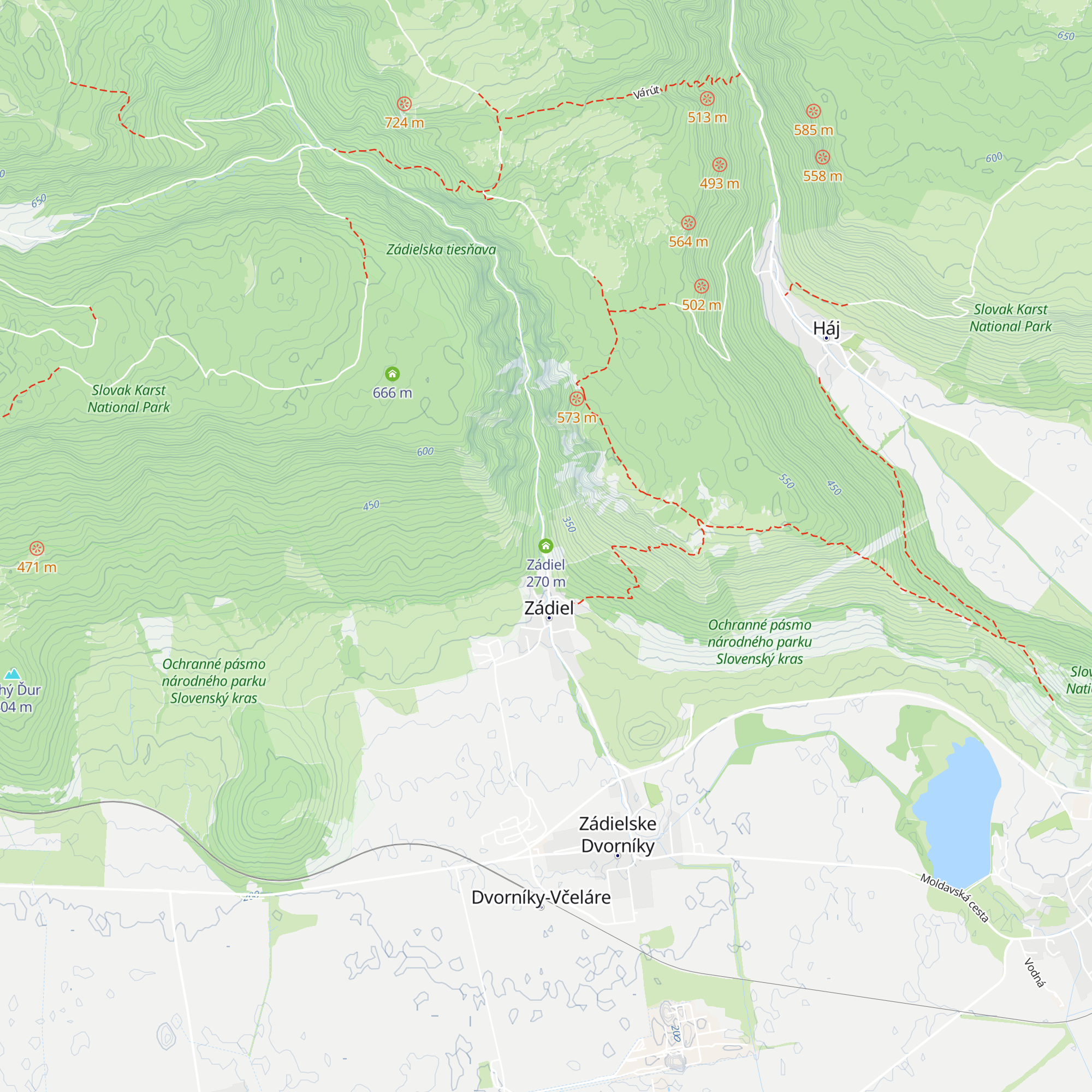 Zádiel map