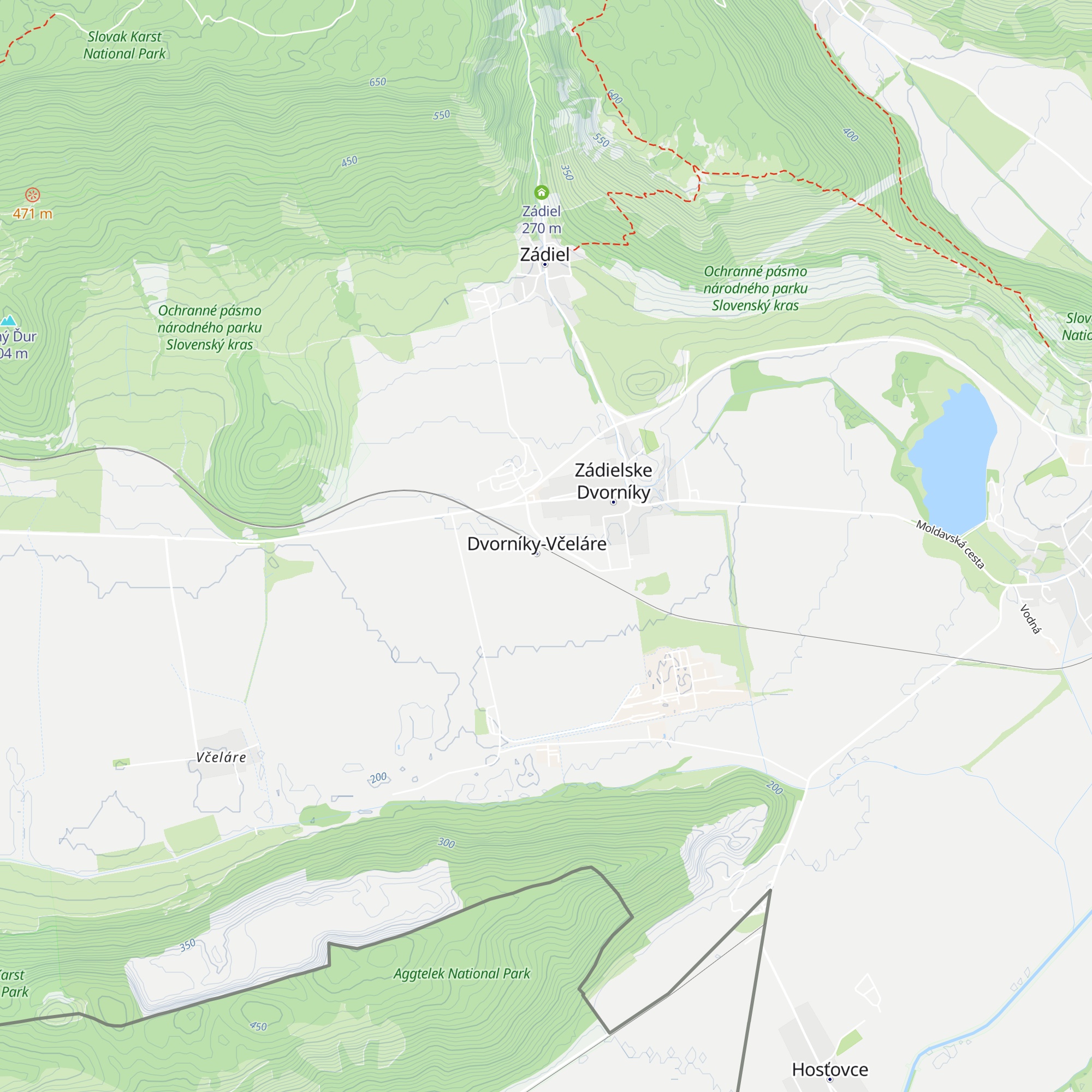 Výh. Dvorníky-Zádiel map