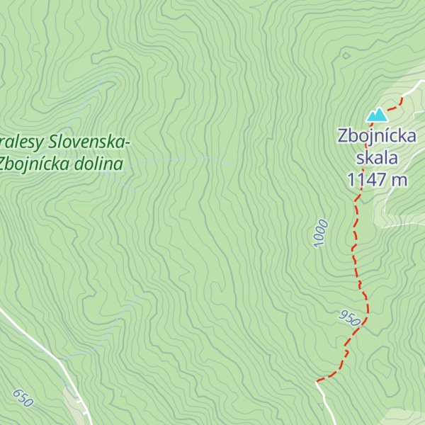 Map of Chata Zbojnícka skala