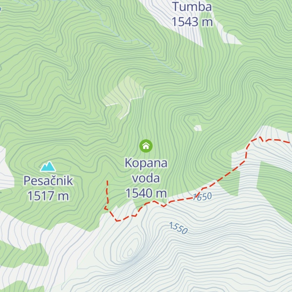 Map of Kopana voda