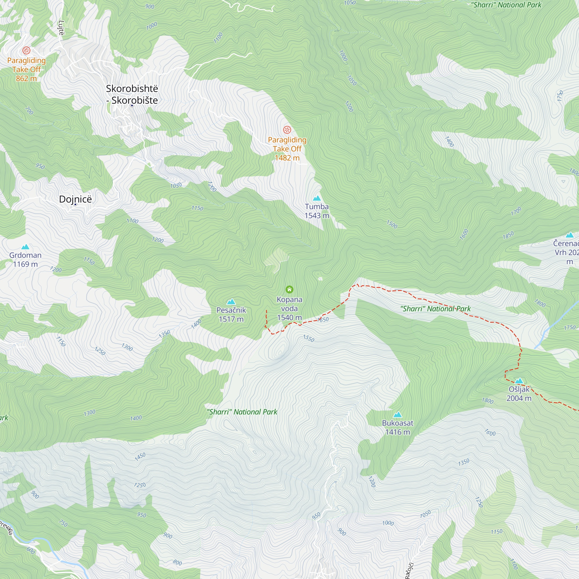 Kopana voda map