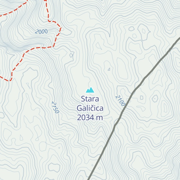 Map of Stara Galičica