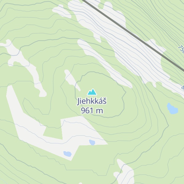 Map of Jiehkkáš