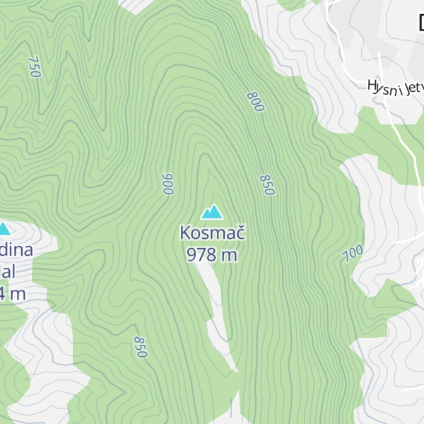 Map of Kosmač