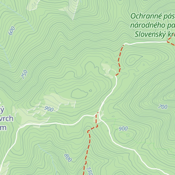 Map of Jelení vrch