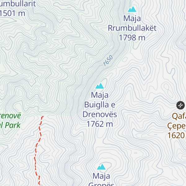 Map of Maja Guri i Mprehtë