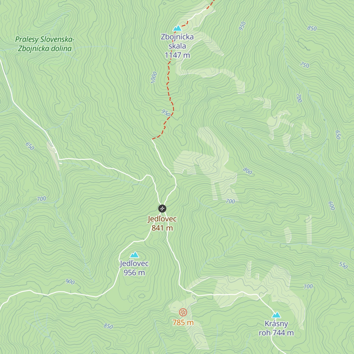 Útulňa Jána Kruteka map