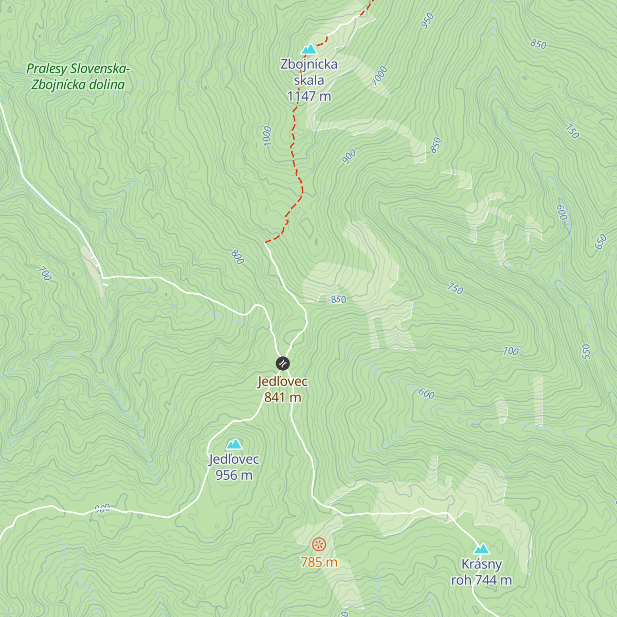 Útulňa Jána Kruteka map