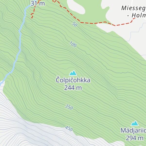 Map of Čolpičohkka