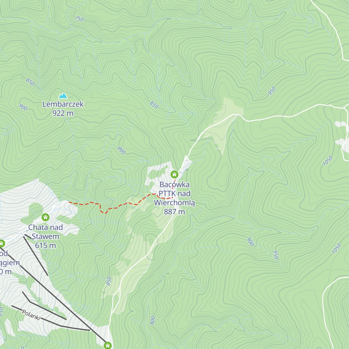Bacówka PTTK nad Wierchomlą map