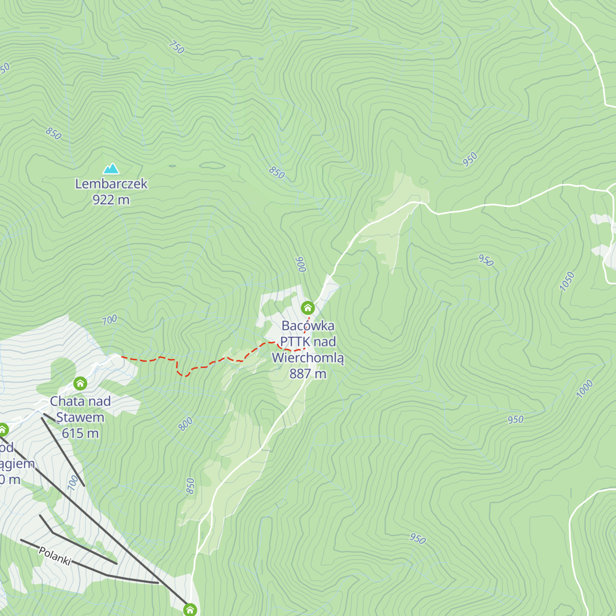 Bacówka PTTK nad Wierchomlą map