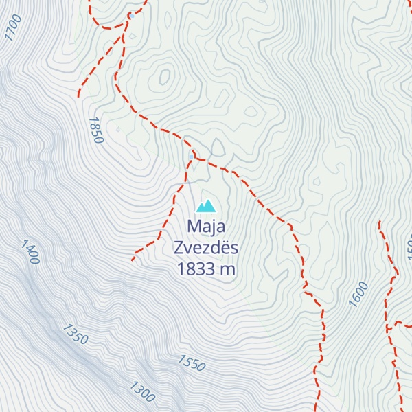 Map of Maja Zvezdës