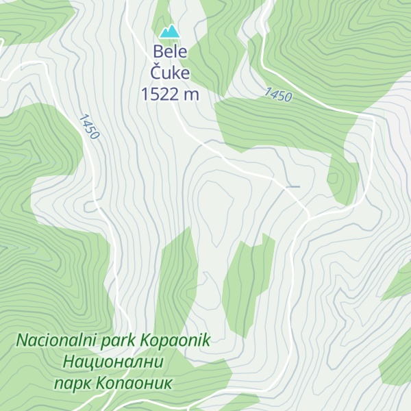 Map of Velika Stena