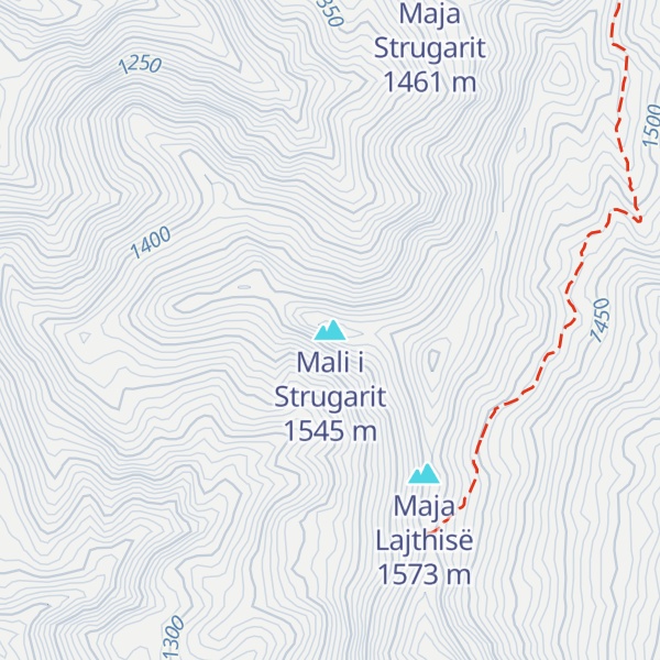 Map of Mali i Strugarit