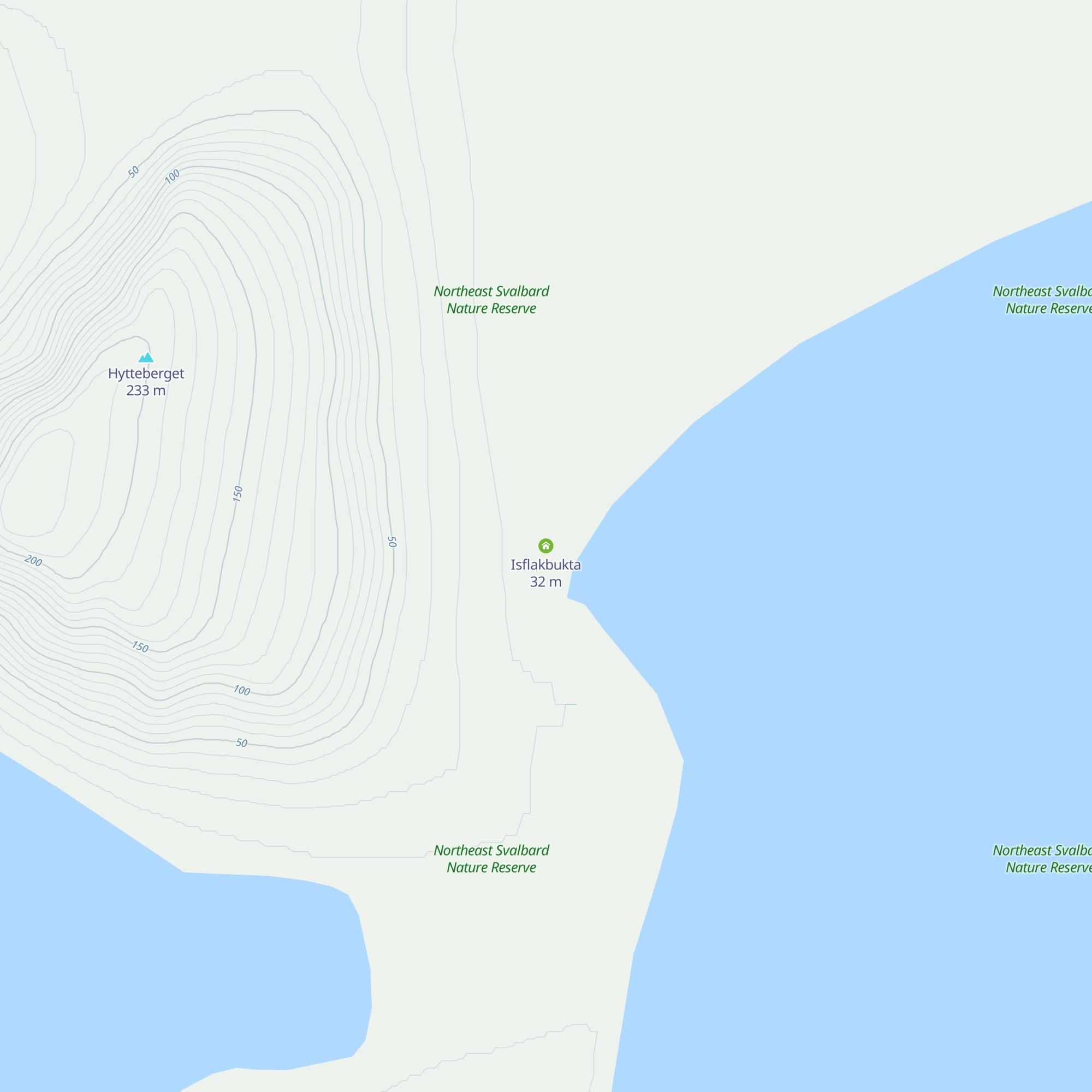 Isflakbukta map