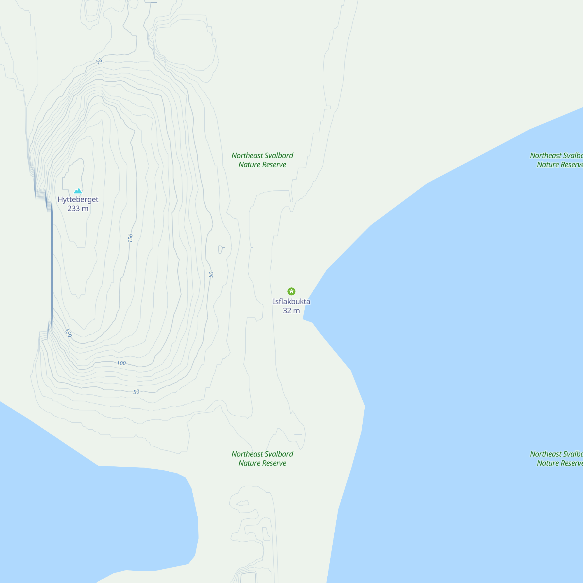 Isflakbukta map