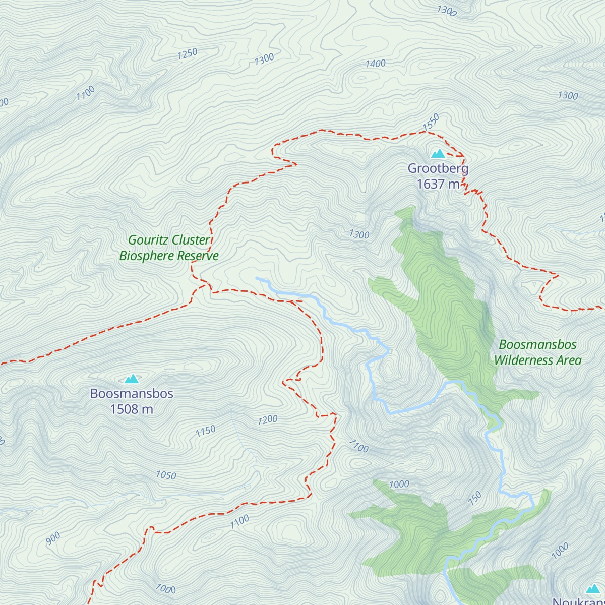 Helderfontein Huts map