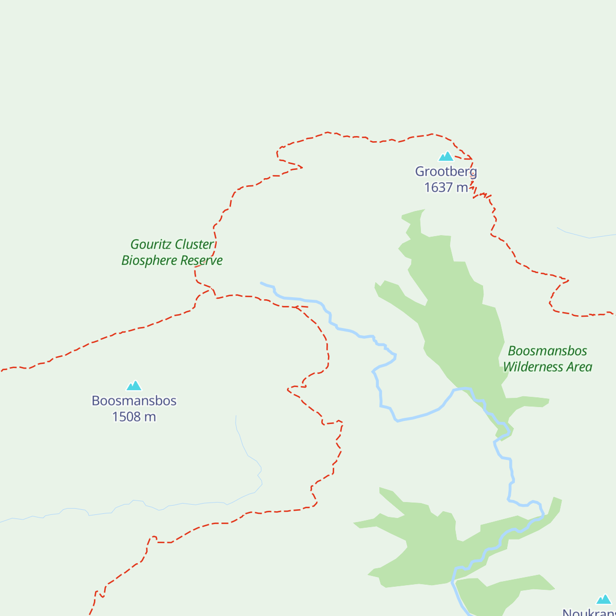 Helderfontein Huts map