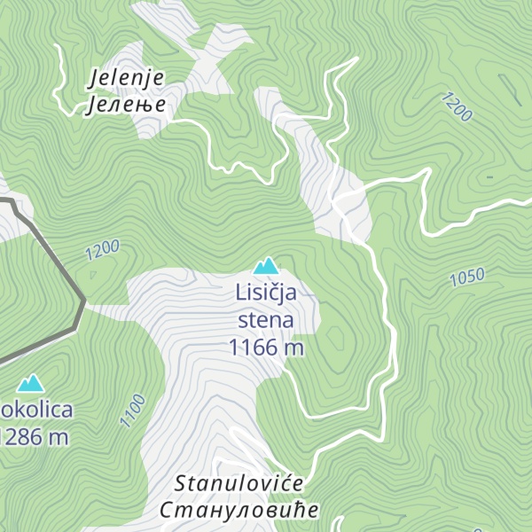 Map of Lisičja stena