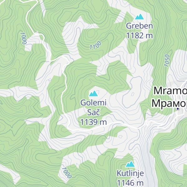 Map of Golemi Sač