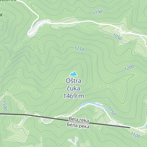 Map of Oštra čuka