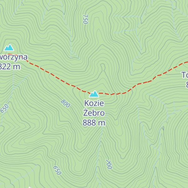 Map of Kozie Żebro