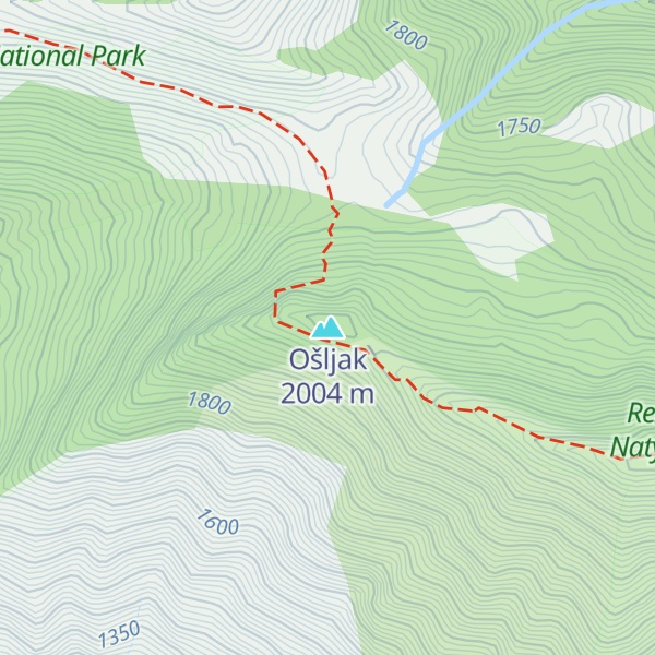 Map of Ošljak