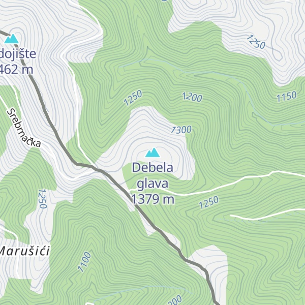 Map of Debela glava
