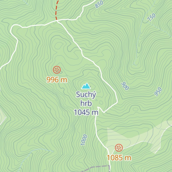 Map of Suchý hrb
