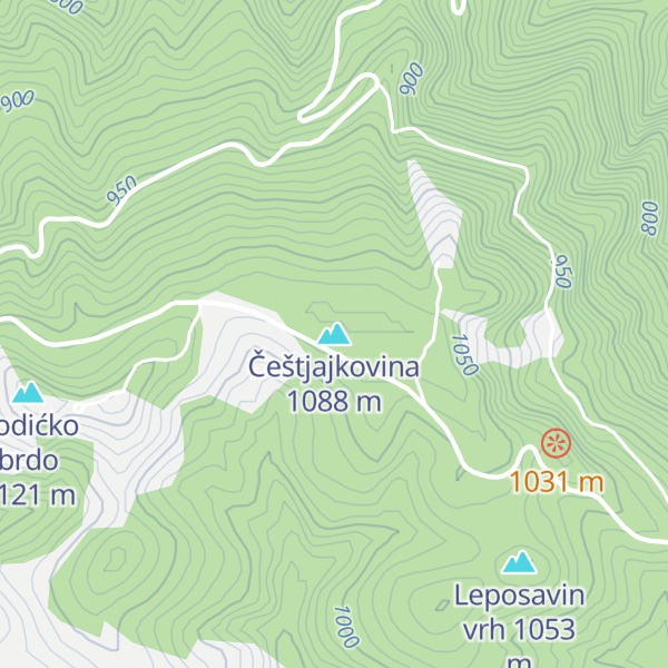 Map of Češtjajkovina